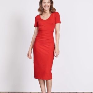 Boden Honor Ponte dress 12L in Postbox Red. EUC.